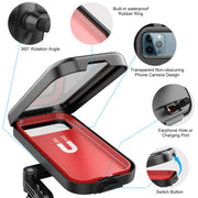 Water-resistant Motorcycle Bicycle Cell Phone Holder 360 Rotating Riding Navigation Holder, Model: Handlebar