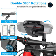 Water-resistant Motorcycle Bicycle Cell Phone Holder 360 Rotating Riding Navigation Holder, Model: Handlebar