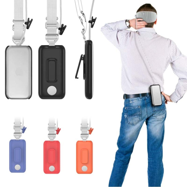For Apple Vision Pro Battery PC Case Holder With Belt Clip And Shoulder Strap VR Headset Accessory(Blue)