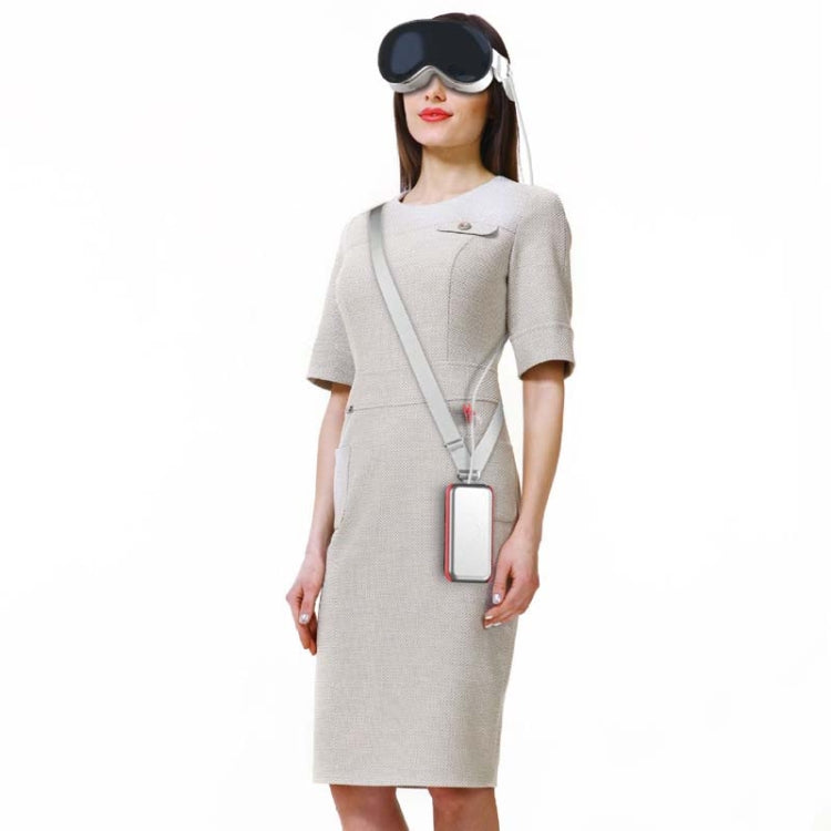 For Apple Vision Pro Battery PC Case Holder With Belt Clip And Shoulder Strap VR Headset Accessory(Black) - free shipping - PMC Jewellery - Order now!