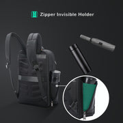 Bopai 61-53111 Large-capacity Water-resistant Business Laptop Backpack With USB+Type-C Port(Black)