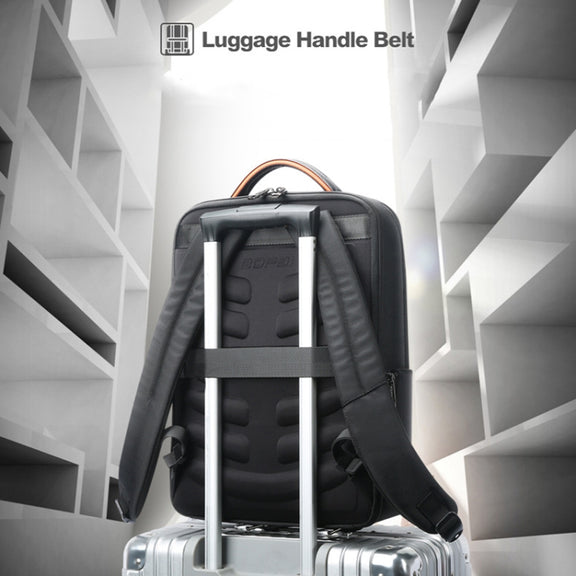 Bopai 61-53111 Large-capacity Water-resistant Business Laptop Backpack With USB+Type-C Port(Black)