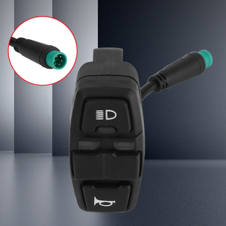 For KUGOO M5 AIMITE Electrical Scooter Horn Headlight Steering Control Three Function Switch(Black) - Accessories & Parts by AIMITE | Online Shopping South Africa | PMC TechLife | Buy Now Pay Later Mobicred