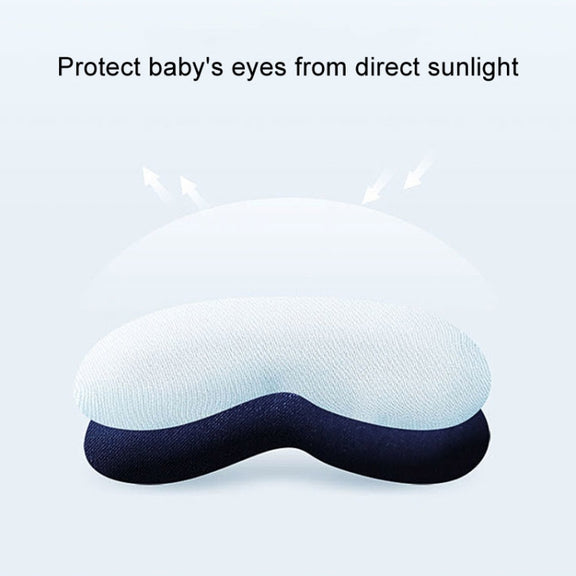 Baby Blackout Sun Eyeshade Baby UV Silk Mask(Blue)