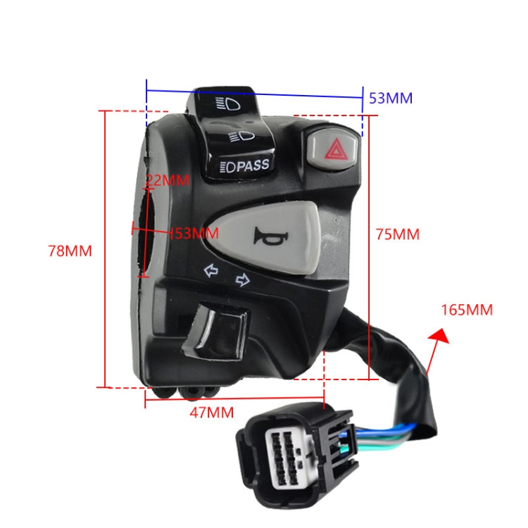 For Honda Click150i Left Handlebar Turn Signal Motorcycle Switch Accessories(Black) - free shipping - PMC TechLife - Order now!
