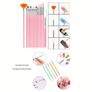 Nail Art Tools Set Nail Painting Pen Dotting Pen Filing Strip Rhinestone Butterfly Sequin Jewelry Set