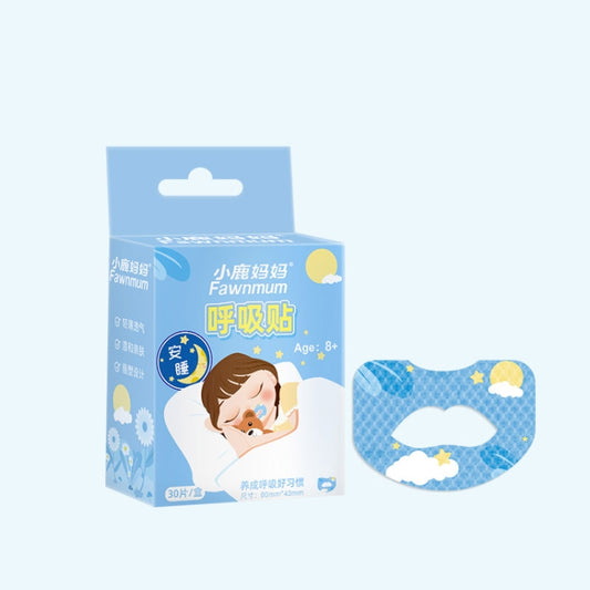 30pcs /Box Fawnmum Mouth Breathing Patch Night Stop Snoring Patch Anti-Snoring Closed Mouth Patch, Color: Children Blue - free shipping - PMC Jewellery - Order now!