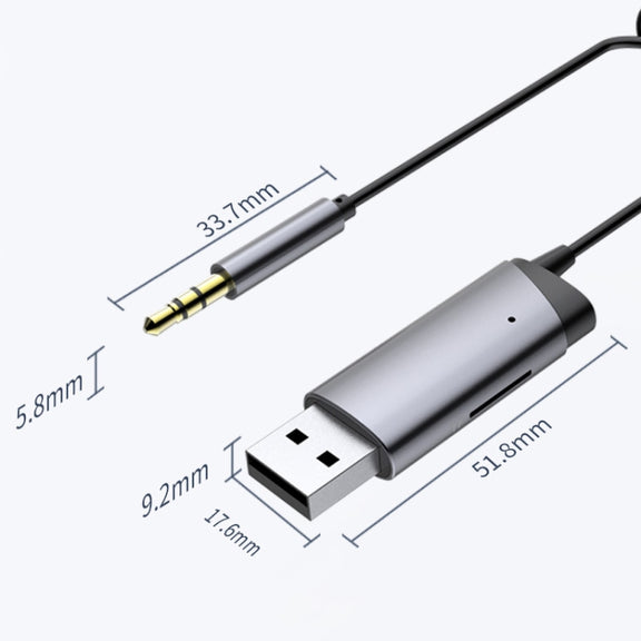 AUX Car Bluetooth Receiver Adapter 3.5mm Cell Phone Computer Connector With TF Card Slot