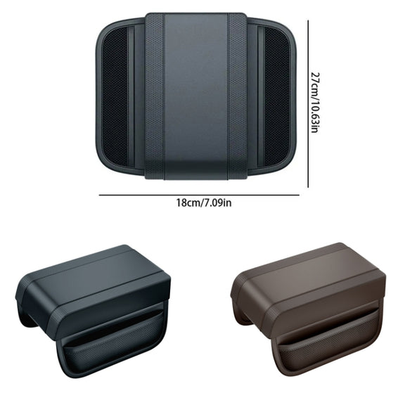 Car Armrest Box Heightening Pad Memory Foam Elbow Support(Dark Brown)