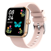 F16 2.0-inch IP67 Water-resistant Wellness Tracking Bluetooth Call Smart Watch(Gold)