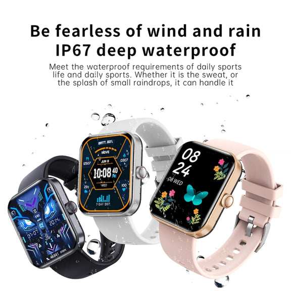 F16 2.0-inch IP67 Water-resistant Wellness Tracking Bluetooth Call Smart Watch(Grey)