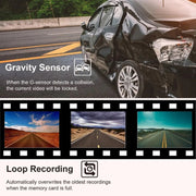 High-Definition Night Vision Driving Recorder, Model: Triple Recording No WIFI