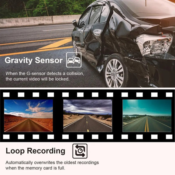 High-Definition Night Vision Driving Recorder, Model: Dual Recording No WIFI