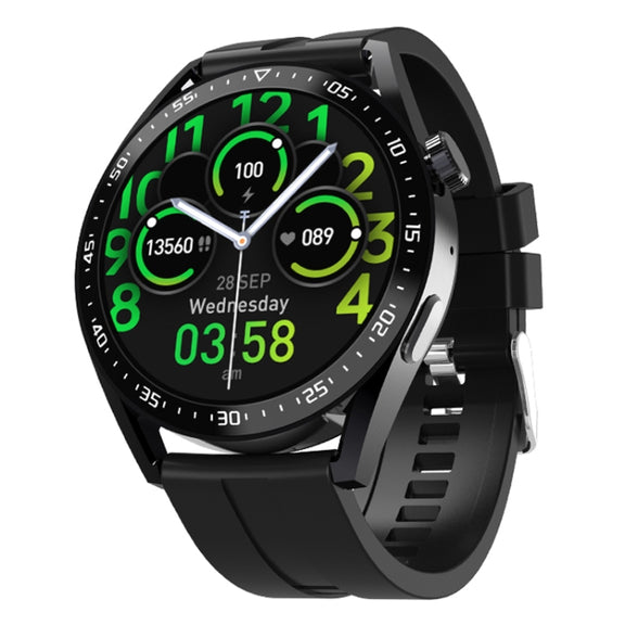 HW28 1.39-inch IP67 Water-resistant Wellness Tracking Bluetooth Call Smart Watch with NFC Payment(Black)