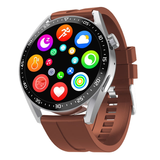HW28 1.39-inch IP67 Water-resistant Wellness Tracking Bluetooth Call Smart Watch with NFC Payment(Coffee)