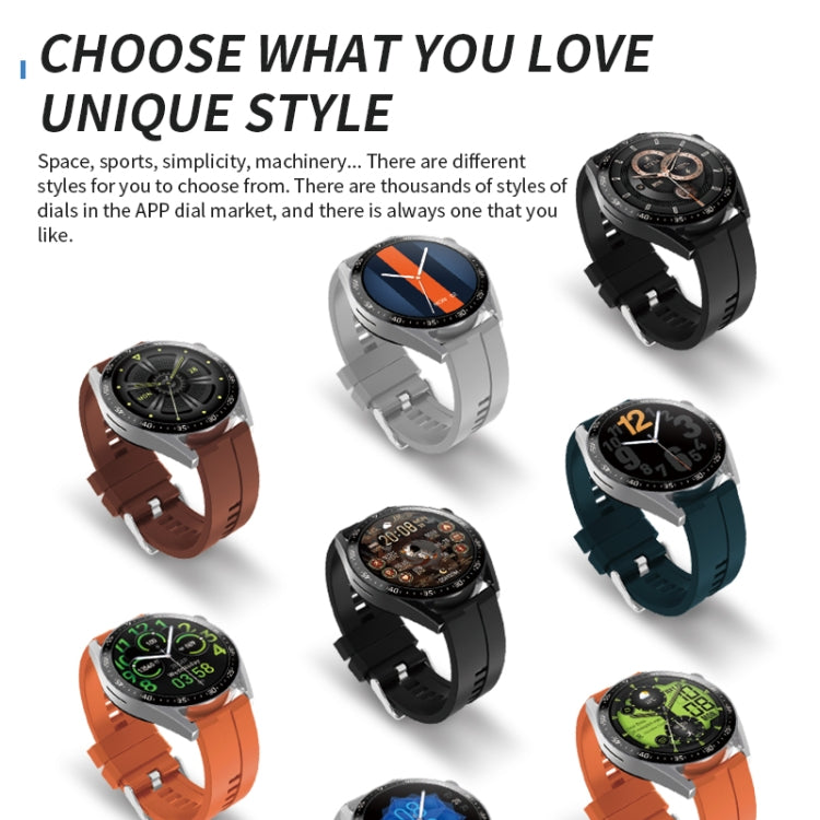 HW28 1.39-inch IP67 Water-resistant Wellness Tracking Bluetooth Call Smart Watch with NFC Payment(Black)