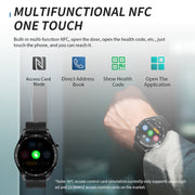 HW28 1.39-inch IP67 Water-resistant Wellness Tracking Bluetooth Call Smart Watch with NFC Payment(Black)
