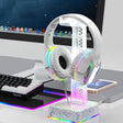 Z3 Cracked With 3USB Expansion Port Headphone Stand RGB Ambient Light Headphone Display Holder(White) - Headset Stand by PMC TechLife | Online Shopping South Africa | PMC TechLife | Buy Now Pay Later Mobicred