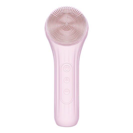 Sonic Waterproof Facial Cleansing Brush Rechargeable Hot Compress Face Scrubber Cleanser(Pink) - free shipping - PMC Jewellery - Order now!