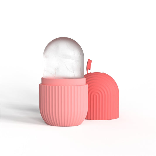 Silicone Wave Pattern Ice Compartment Mould Facial Beauty Massage Pore Shrinking Ice Cube Mold(Pink) - free shipping - PMC Jewellery - Order now!