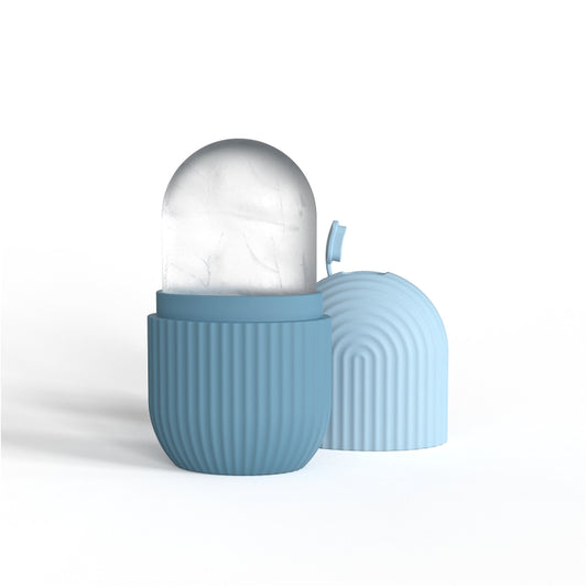 Silicone Wave Pattern Ice Compartment Mould Facial Beauty Massage Pore Shrinking Ice Cube Mold(Blue) - free shipping - PMC Jewellery - Order now!
