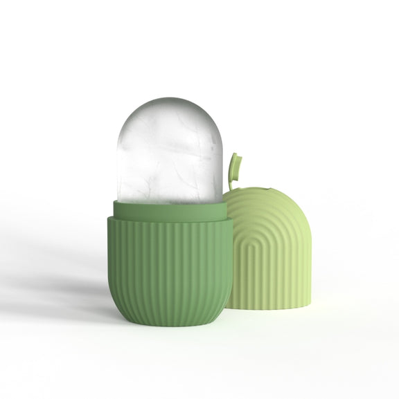 Silicone Wave Pattern Ice Compartment Mould Facial Beauty Massage Pore Shrinking Ice Cube Mold(Green)