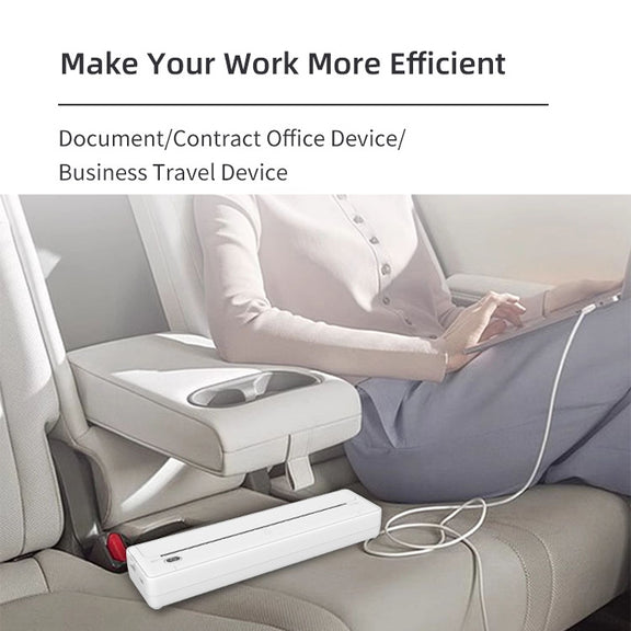 A4-XZ 203DPI A4 Home Portable Smart Wireless Inkless Thermal Printer(White)