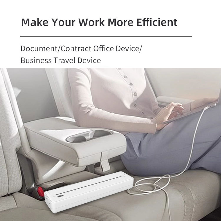 A4-XZ 203DPI A4 Home Portable Smart Wireless Inkless Thermal Printer(White)