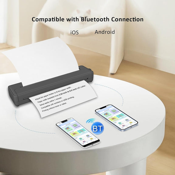 A4-XZ 203DPI A4 Home Portable Smart Wireless Inkless Thermal Printer(White)