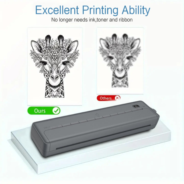 A4-XZ 203DPI A4 Home Portable Smart Wireless Inkless Thermal Printer(White) - Printer by PMC TechLife | Online Shopping South Africa | PMC TechLife | Buy Now Pay Later Mobicred