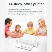 A4-XZ 203DPI A4 Home Portable Smart Wireless Inkless Thermal Printer(White)