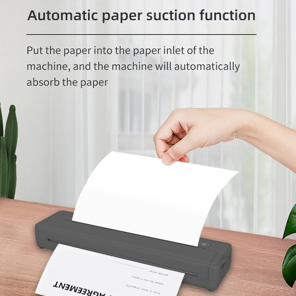 A4-XZ 203DPI A4 Home Portable Smart Wireless Inkless Thermal Printer(White)