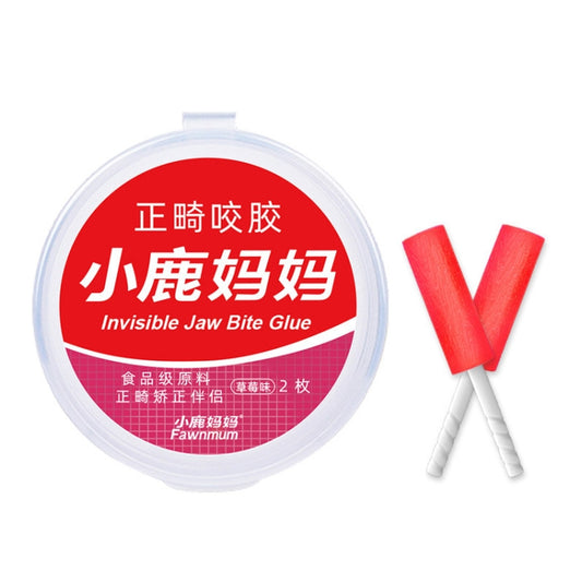 Fawnmum 2pcs /Box Handheld Hollow Cylinder Orthodontic Bite Sticks(Strawberry) - free shipping - PMC Jewellery - Order now!