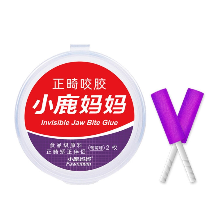 Fawnmum 2pcs /Box Handheld Hollow Cylinder Orthodontic Bite Sticks(Grape) - free shipping - PMC Jewellery - Order now!