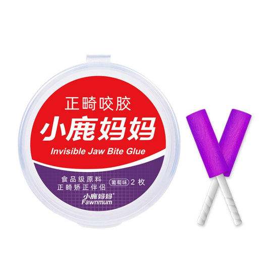 Fawnmum 2pcs /Box Handheld Hollow Cylinder Orthodontic Bite Sticks(Grape) - free shipping - PMC Jewellery - Order now!