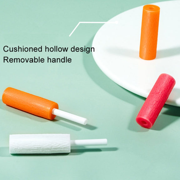 Fawnmum 2pcs /Box Handheld Hollow Cylinder Orthodontic Bite Sticks(Orange)