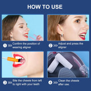 Fawnmum 2pcs /Box Handheld Hollow Cylinder Orthodontic Bite Sticks(Orange)