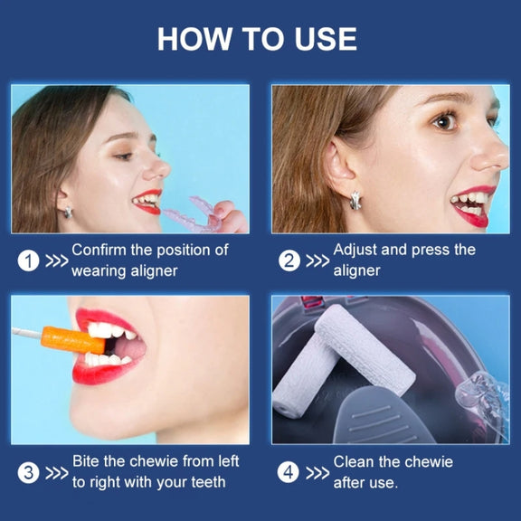 Fawnmum 2pcs /Box Handheld Hollow Cylinder Orthodontic Bite Sticks(Orange)