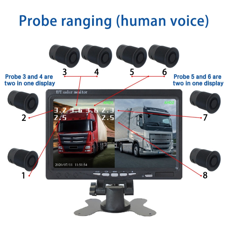 7 Inch Two-Way Display With Reverse Detection Digital Radar(PZ904) - Radar Detectors by PMC Jewellery | Online Shopping South Africa | PMC Jewellery | Buy Now Pay Later Mobicred