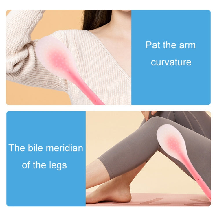 Meridian Points Gua Sha Patting Board Silicone Palm Massage Whacker, Style: Pink 38cm