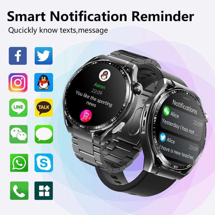 F200 Smart Health Watch ECG Electrocardiogram Blood Sugar Monitoring 1.55 Inch Round Screen, Color: Black Bamboo