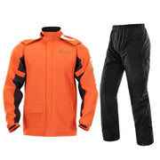 SULAITE Outdoor Motorcycle Riding Full Body Split Raincoat Suit, Size: XXL(Orange)