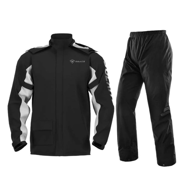 SULAITE Outdoor Motorcycle Riding Full Body Split Raincoat Suit, Size: XXXL(Black) - free shipping - PMC TechLife - Order now!