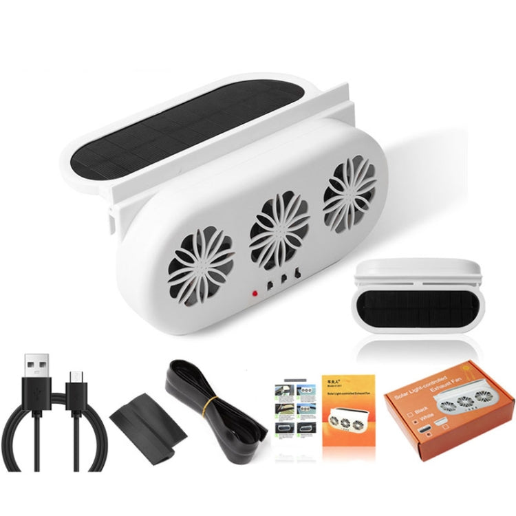 USB Plug-In Car Window Exhaust Fan Car Air Circulation Cooling Ventilation Fan, Color: Solar White - Heating & Fans by PMC TechLife | Online Shopping South Africa | PMC TechLife | Buy Now Pay Later Mobicred