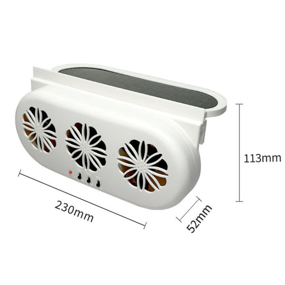 USB Plug-In Car Window Exhaust Fan Car Air Circulation Cooling Ventilation Fan, Color: Black