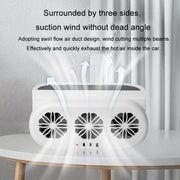 USB Plug-In Car Window Exhaust Fan Car Air Circulation Cooling Ventilation Fan, Color: Solar Black