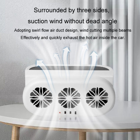 USB Plug-In Car Window Exhaust Fan Car Air Circulation Cooling Ventilation Fan, Color: Black