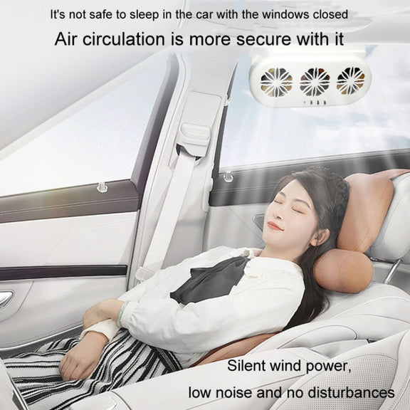 USB Plug-In Car Window Exhaust Fan Car Air Circulation Cooling Ventilation Fan, Color: Solar Black