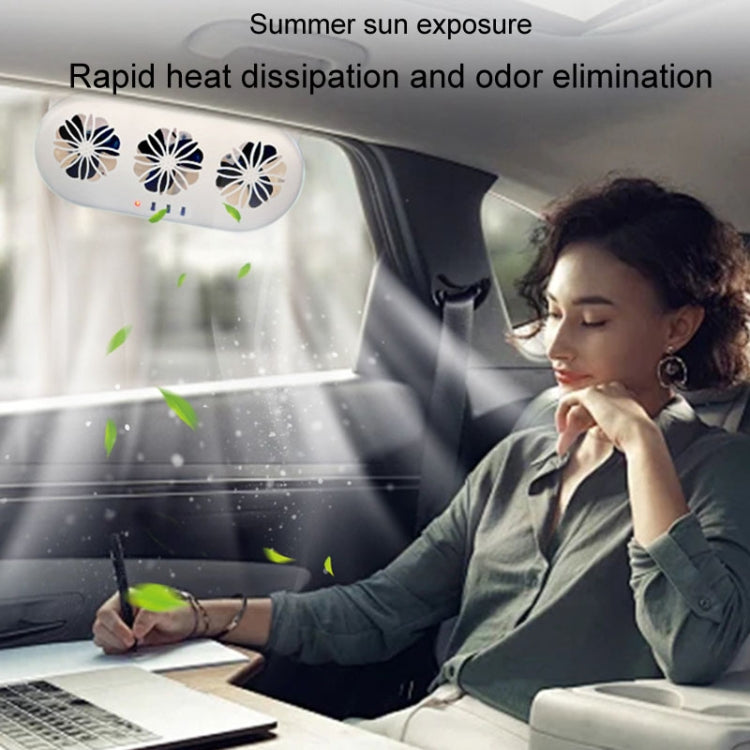 USB Plug-In Car Window Exhaust Fan Car Air Circulation Cooling Ventilation Fan, Color: Solar Black - Heating & Fans by PMC TechLife | Online Shopping South Africa | PMC TechLife | Buy Now Pay Later Mobicred