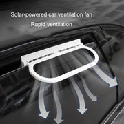 USB Plug-In Car Window Exhaust Fan Car Air Circulation Cooling Ventilation Fan, Color: Solar Black